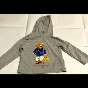 Ralph Lauren hooded long sleeve tee with bear go to beach